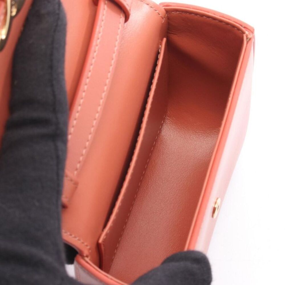 Celine Mini Claude Shoulder Bag Leather Orange - Picture 3 of 5